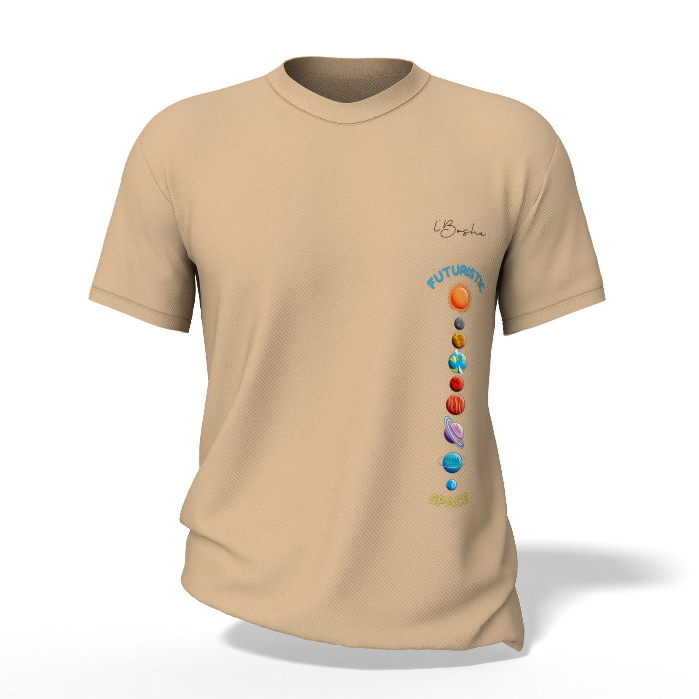 L’Bosha “Futuristic Space” T-Shirt – Cosmic Explorer Edition